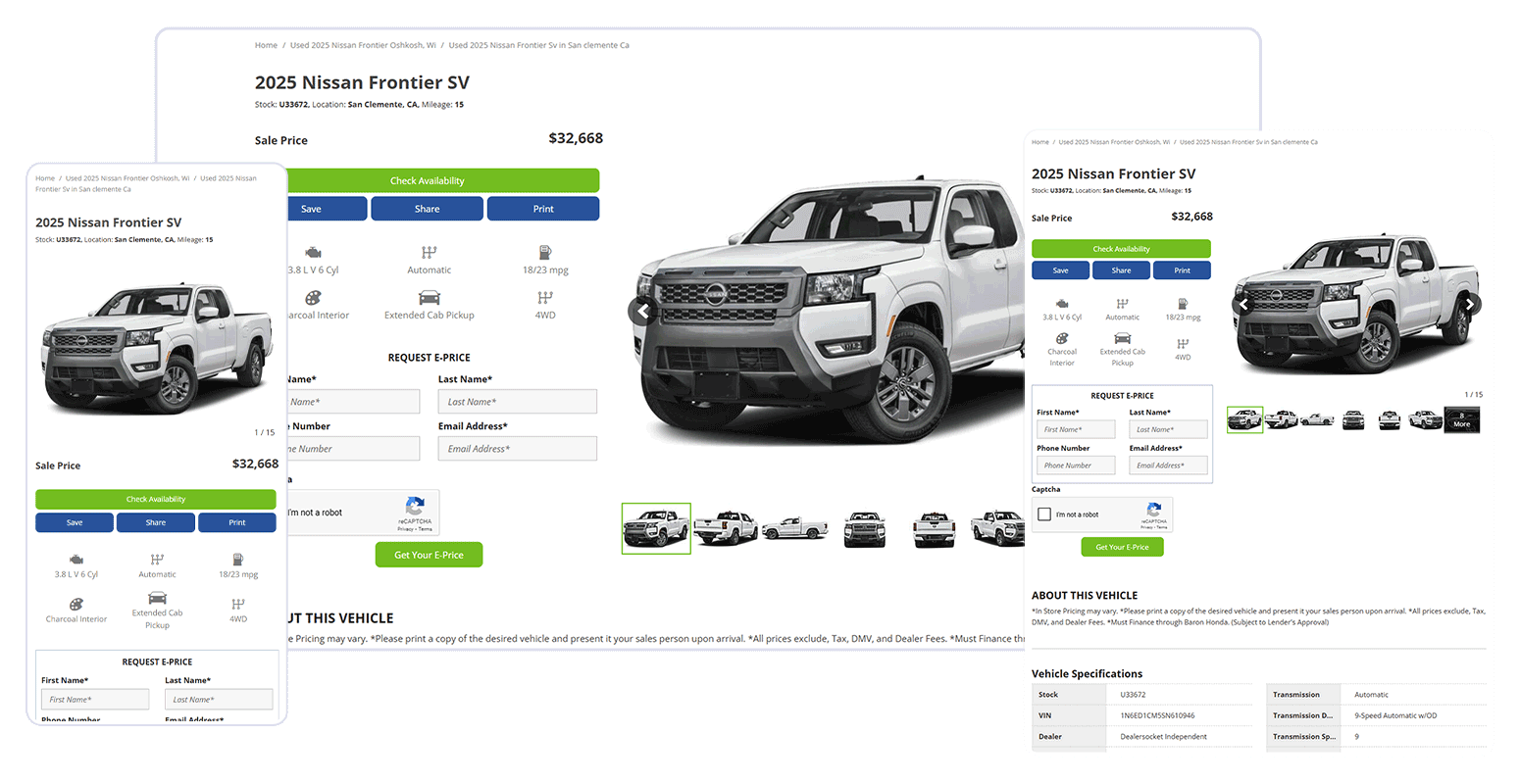 Revert Vehicle Detail Page Layout by DealerFire on Engine6