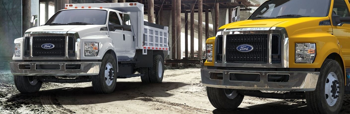2025 Ford Medium Duty front view two models side by side