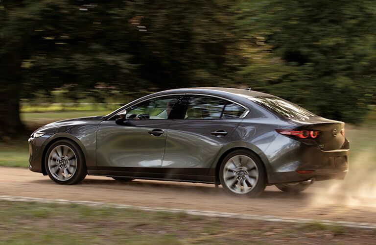 2020 Mazda3 Sedan gray side view