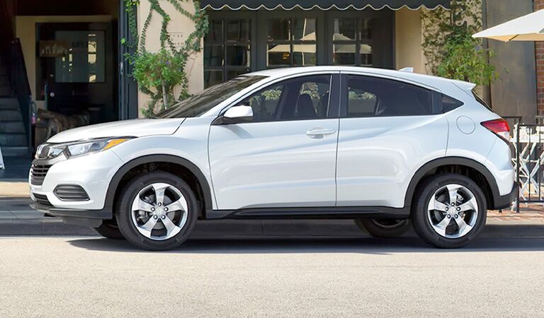 white Honda HR-V side view