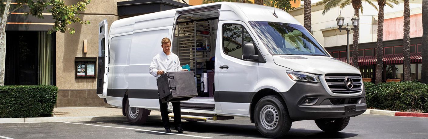2025 Mercedes-Benz Sprinter Van with side door open
