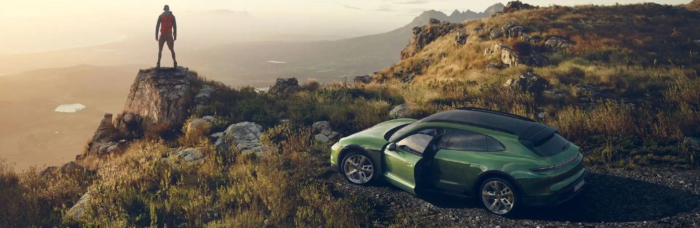 2021 Porsche Taycan Exterior Driver Side Rear Profile