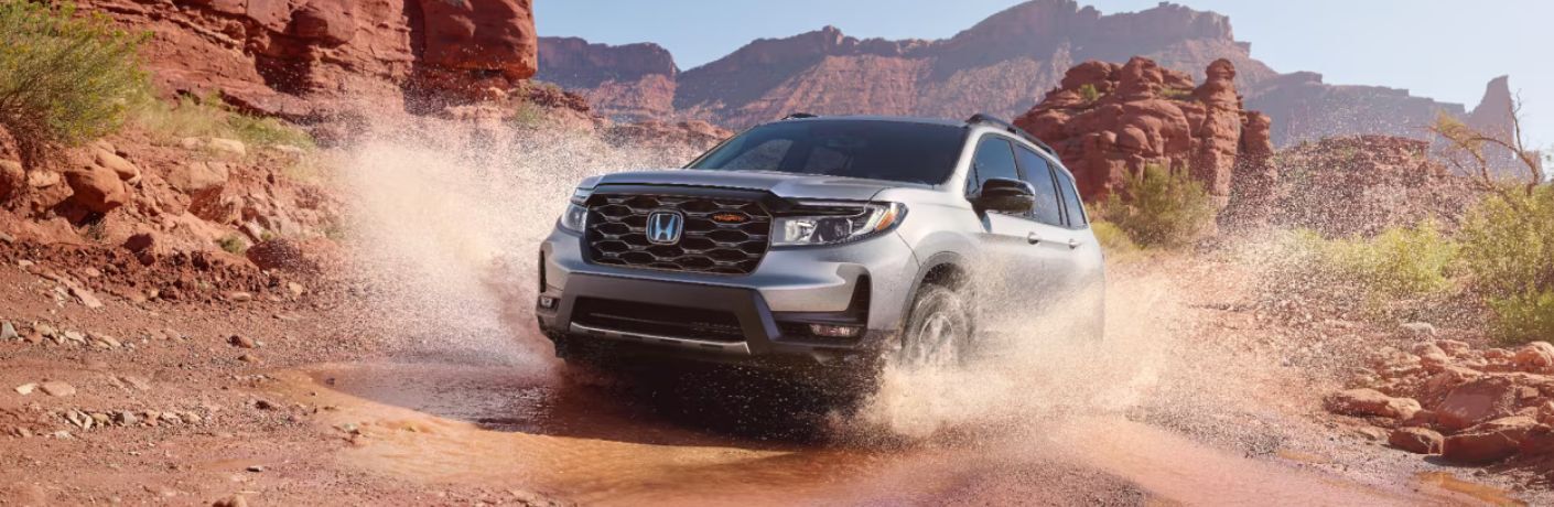 A grey color 2024 Honda Passport.