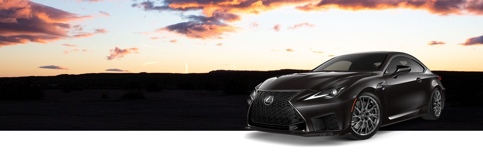 Exterior of the Lexus RC F shown in Caviar.