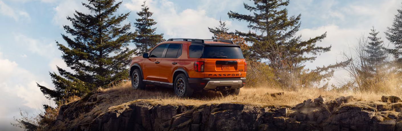 2025 Honda Passport Orange rear view