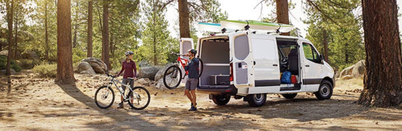 2026 Mercedes-Benz Sprinter Cargo Van in a forest