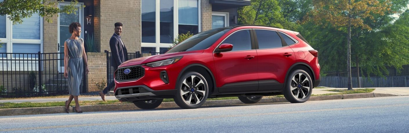 2024 Ford Escape side view in red