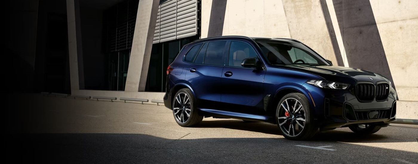 Blue  used 2025 BMW X5 for sale at a dealership