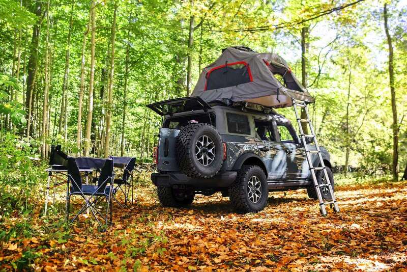 The 2025 Ford Bronco with the optional camping package.