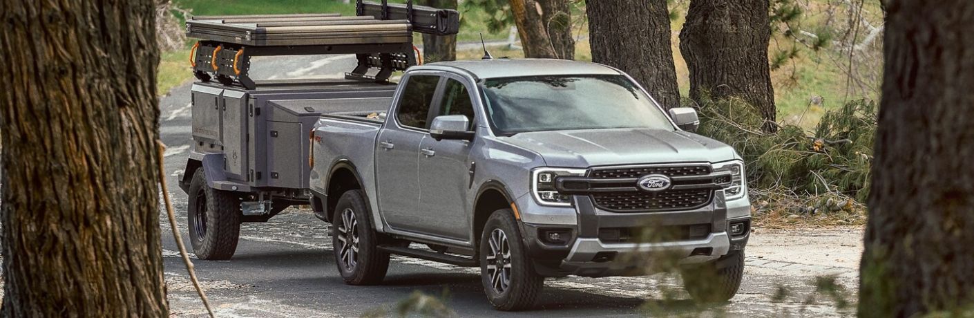 2025 Ford Ranger towing a small trailer