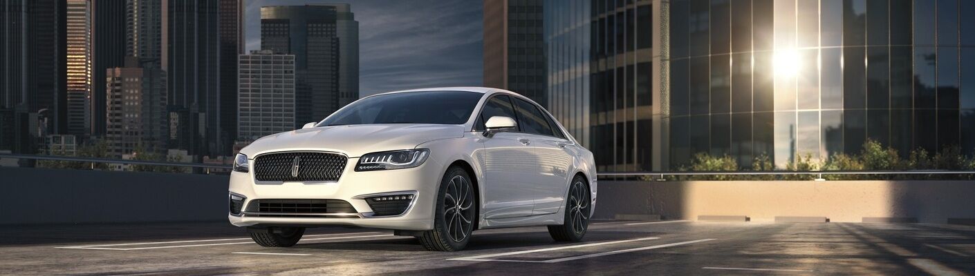 2020 Lincolnc MKZ in front of tall buildings