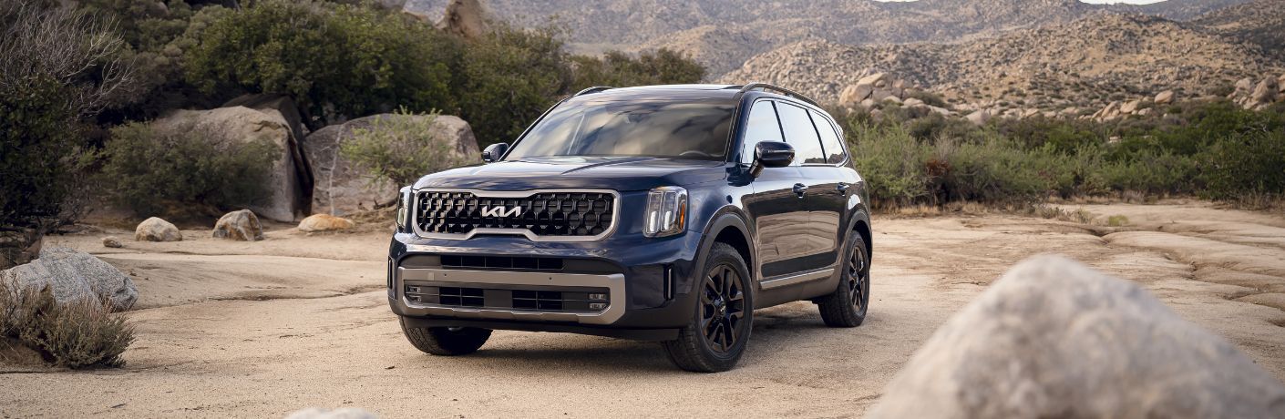 A 2024 Kia Telluride parked off road