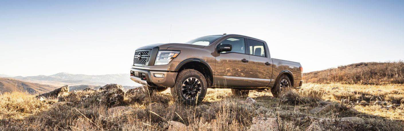 2020 Titan parked on desert hill
