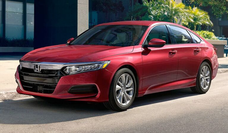red Honda Accord side view