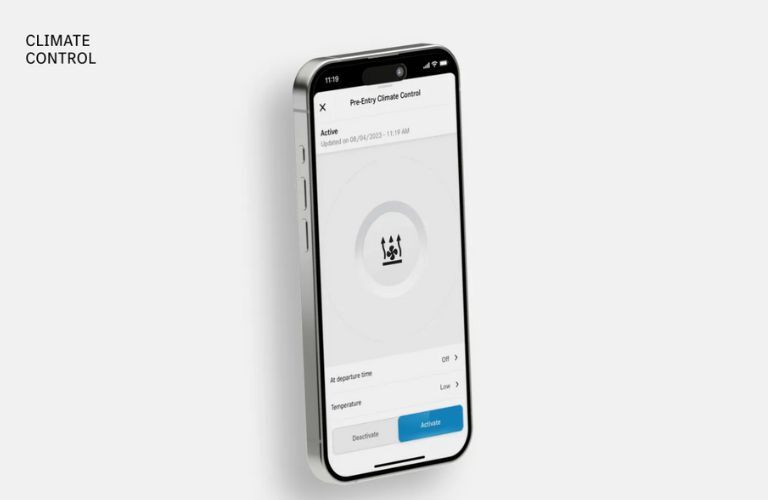 climate control in the Mercedes-Benz App
