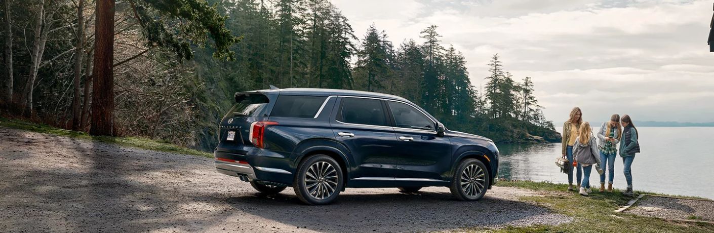 Side View of the 2024 Hyundai Palisade with a group of women nearby