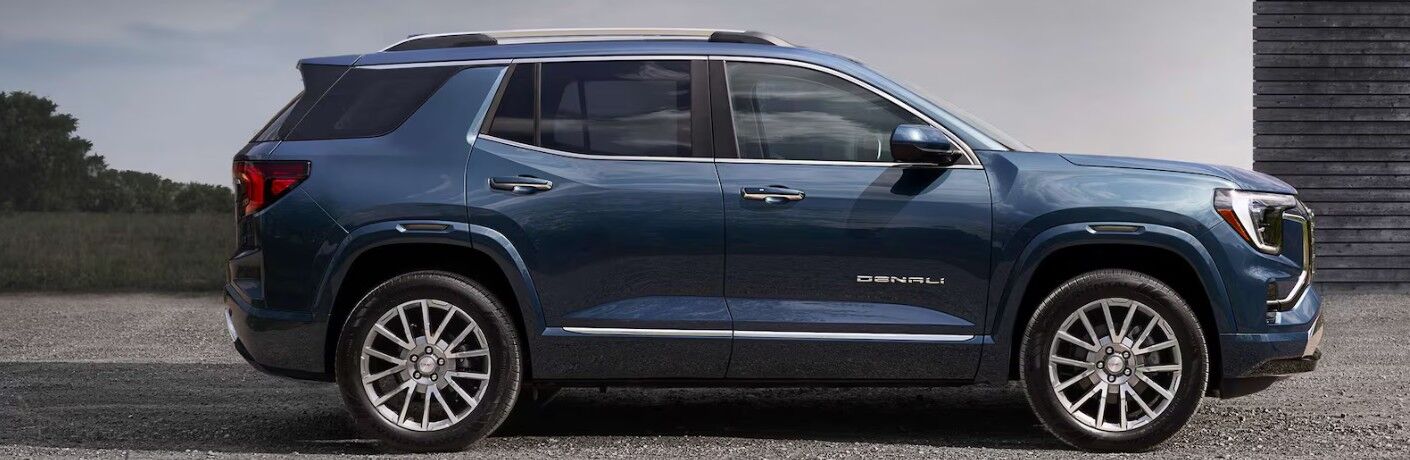 2027 GMC Terrain side view in blue