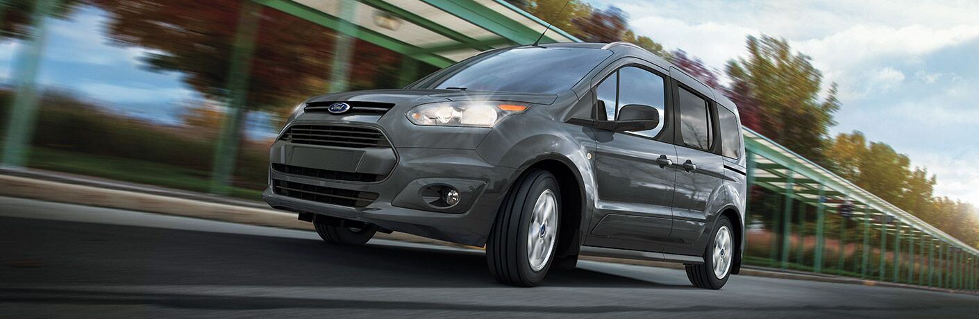 Grey 2017 Ford Transit Connect on the road