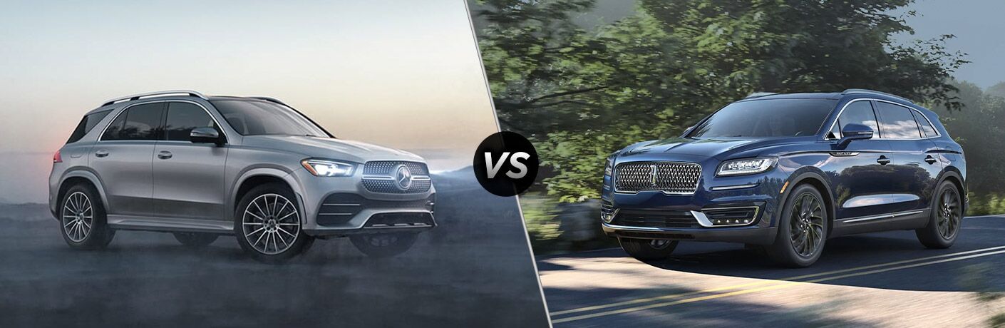 2021 MB GLE exterior front fascia passenger side vs 2021 Lincoln Nautilus exterior front fascia driver side