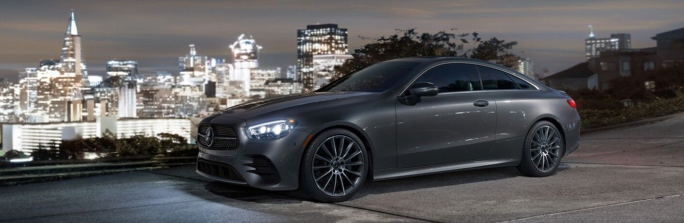 2022 Mercedes-Benz E-Class Coupe black side view