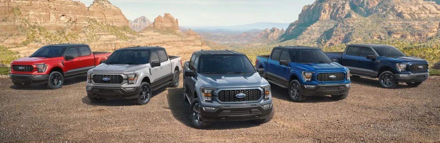 Several 2022 Ford F-150 parked