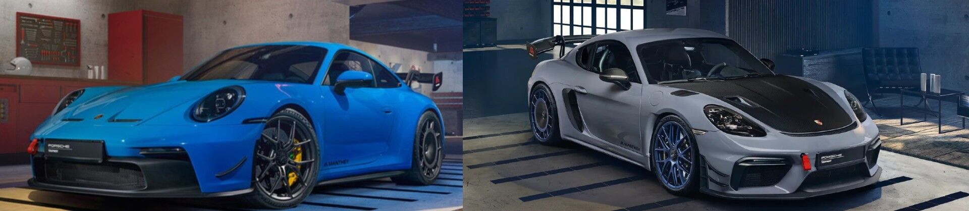 front quarter view of a Porsche