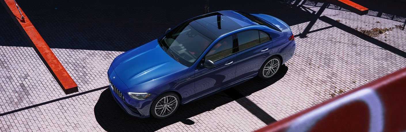 Aerial view of the 2026 Mercedes-Benz C-Class Blue