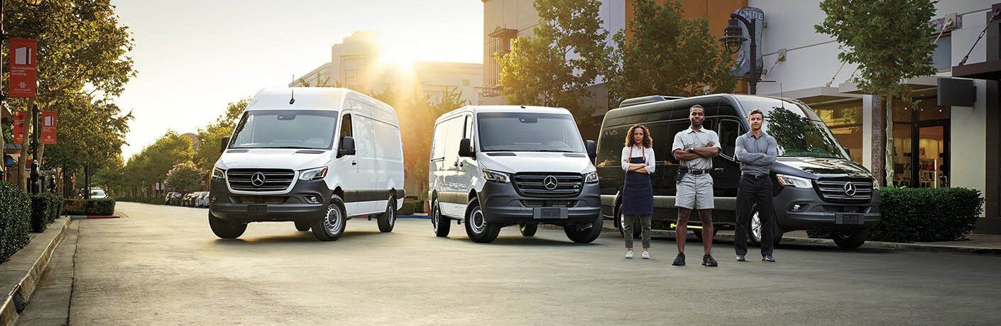 2021 Mercedes-Benz Sprinter van models in a row