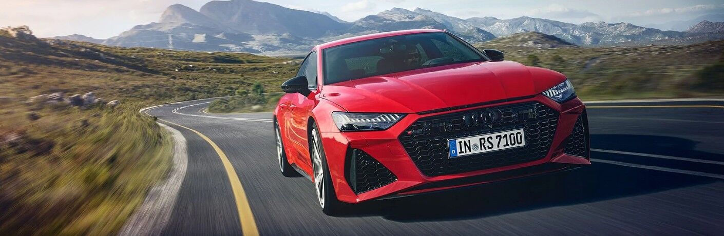 2021 Audi RS 7 Exterior Passenger Side Front Angle