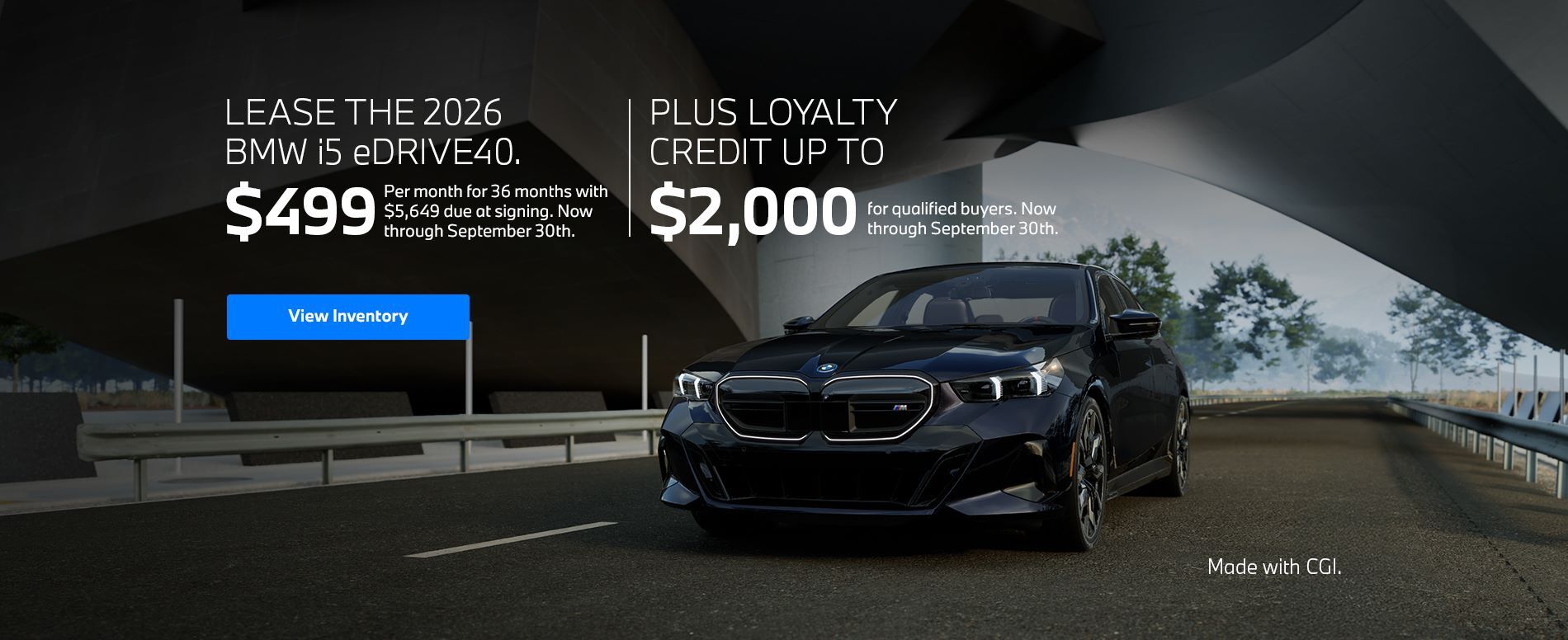 2025 i4 lease starting at $499 per month for 36 months