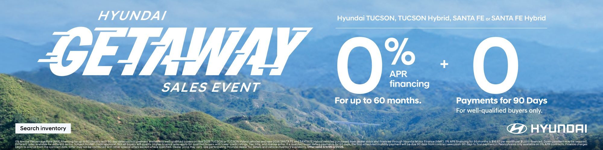 Hyundai Getaway Sales Event