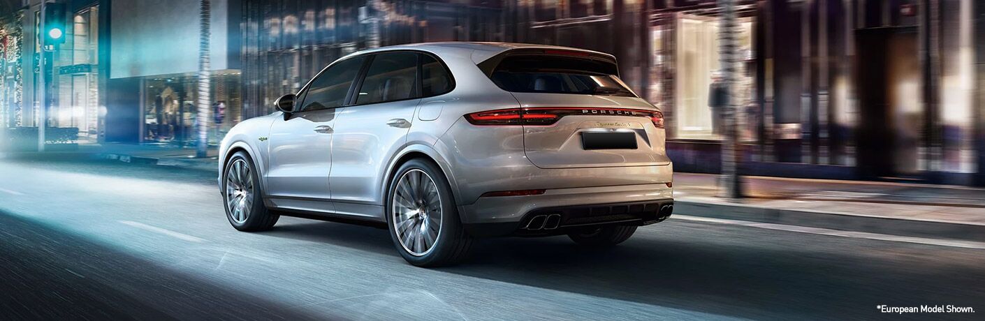rear view of the 2020 Porsche Cayenne