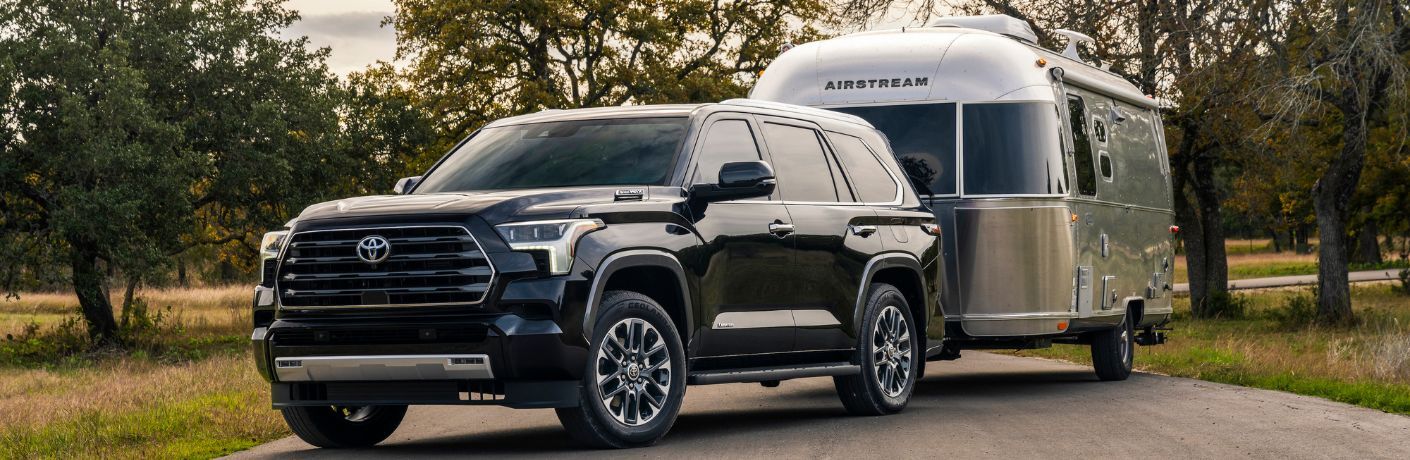2024 Toyota Sequoia towing a trailer