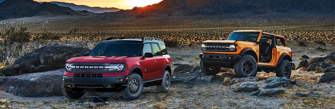 front quarter view of 2023 Ford Bronco SUVs