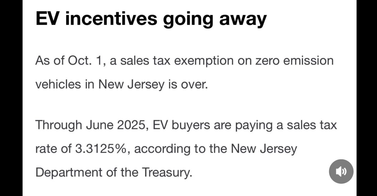 EV Sales Tax Rate will be 6.625% on July 1, 2025