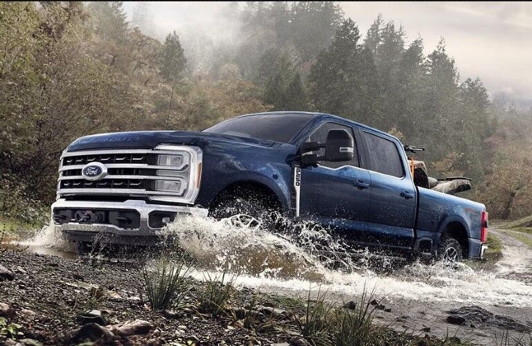2025 Ford F-Series Super Duty driving in water