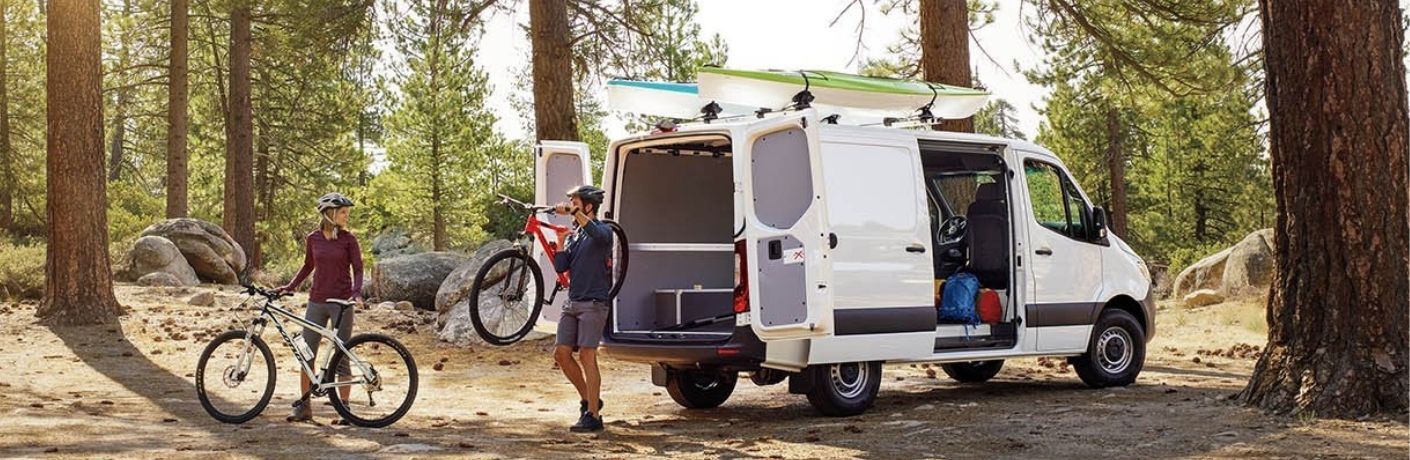 2021 MB Sprinter Cargo Van back and side view