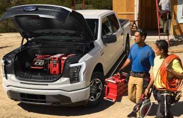 2022 Ford Lightning Front Trunk has 400 litres of cargo space for gear
