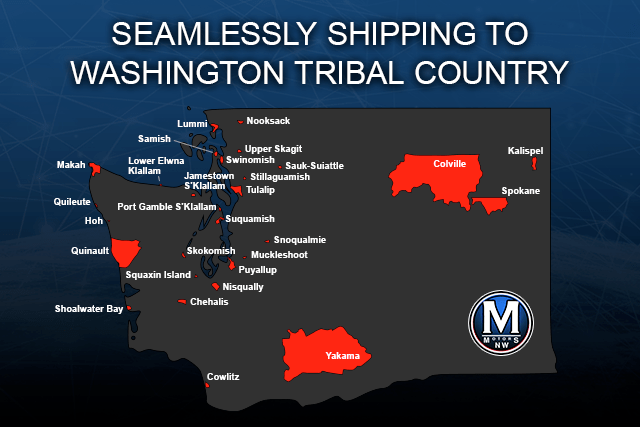 Tribal Purchases Map of Washington