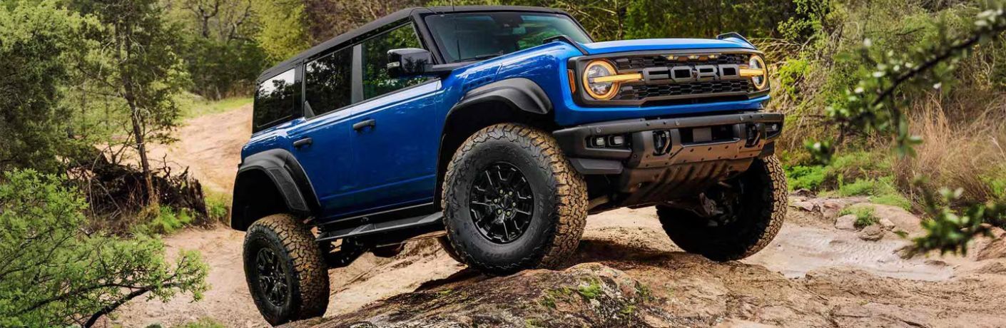 2025 Ford Bronco Raptor on rocky terrain