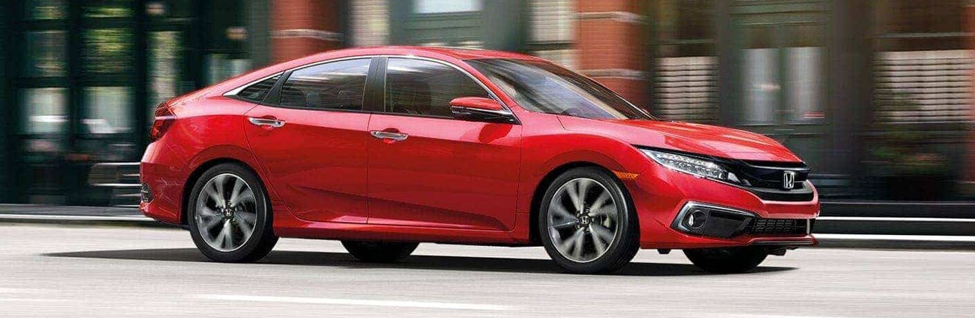 2021 Honda Civic red facing right