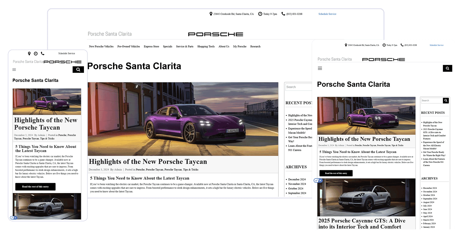 Porsche Certified Website Program