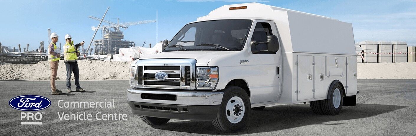 2024 Ford E-Series Cutaway on a work site