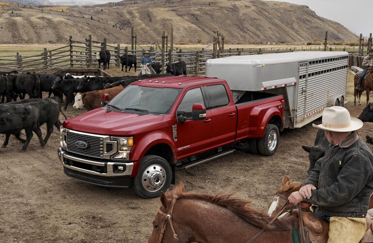 2020 Ford Super Duty with a trailer