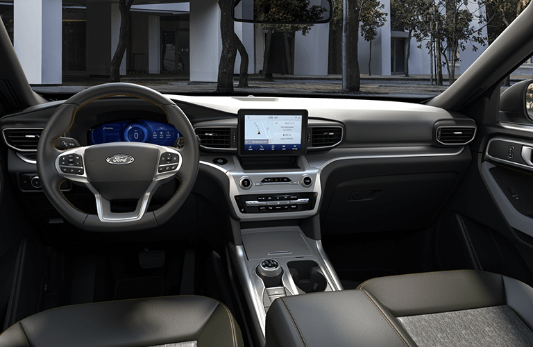 2023 Ford Explorer Timberline front seats and steering wheel