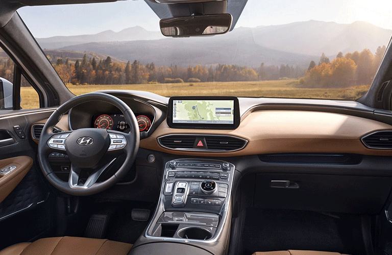 2021 Hyundai Santa Fe interior front dash