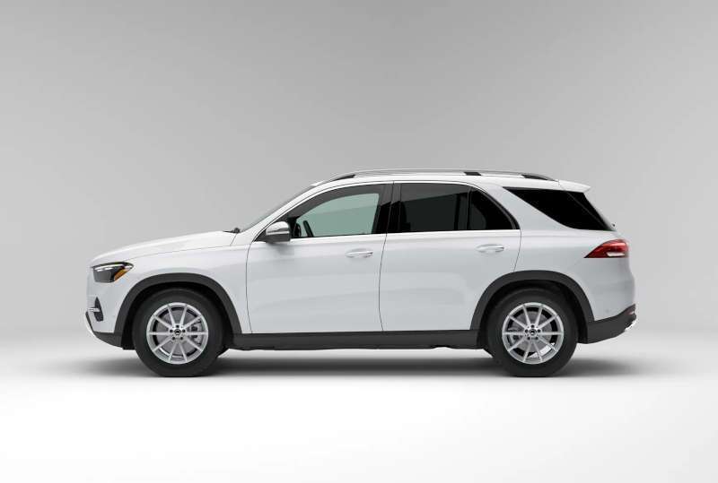 Side view of the 2026 Mercedes-Benz GLE 350 SUV White