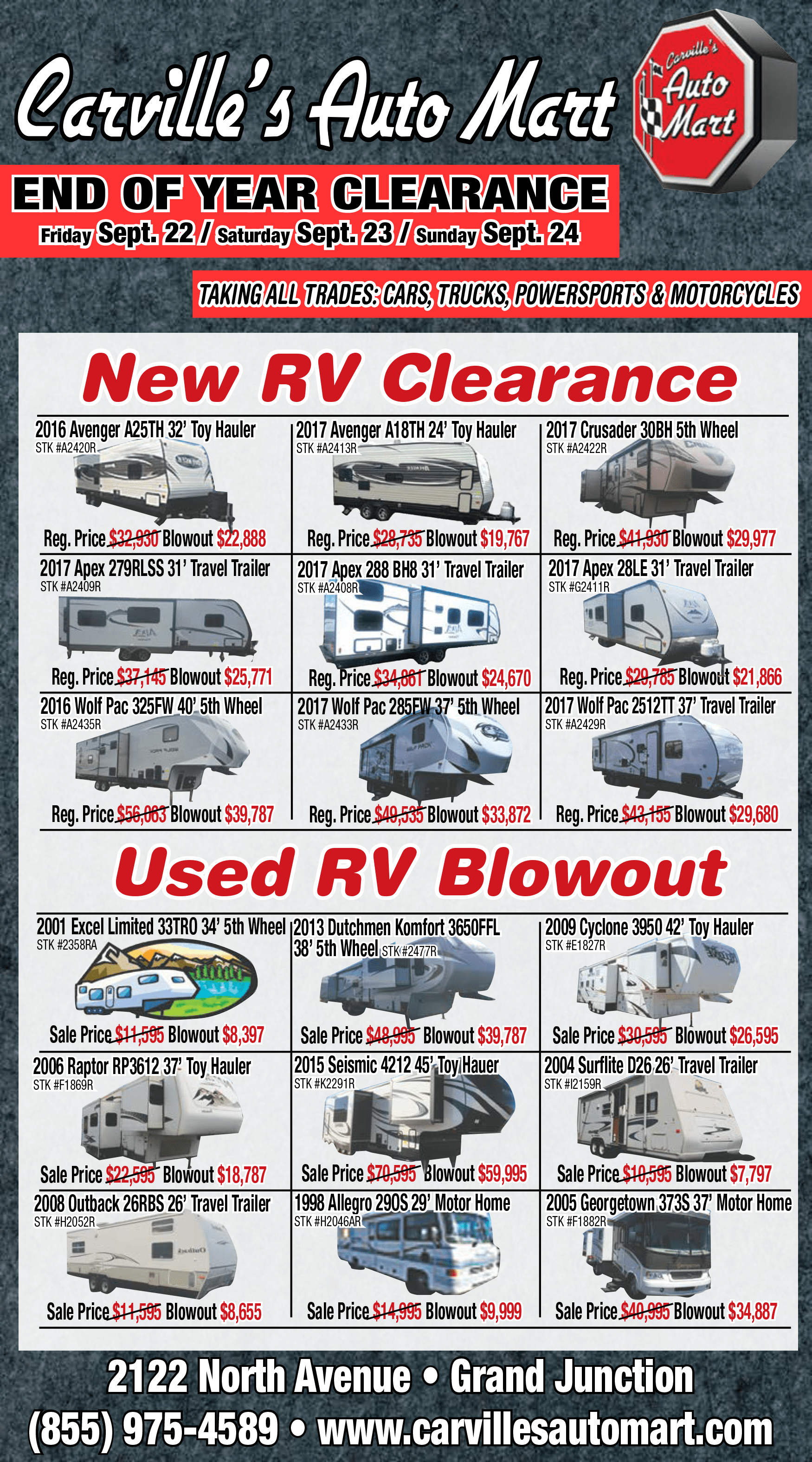 End of the year clearance