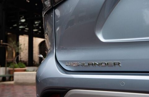 Highlander Logo on the tailgate of the 2022 Toyota Highlander
