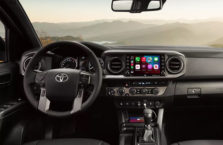 2022 Toyota Tacoma steering wheel and dashboard